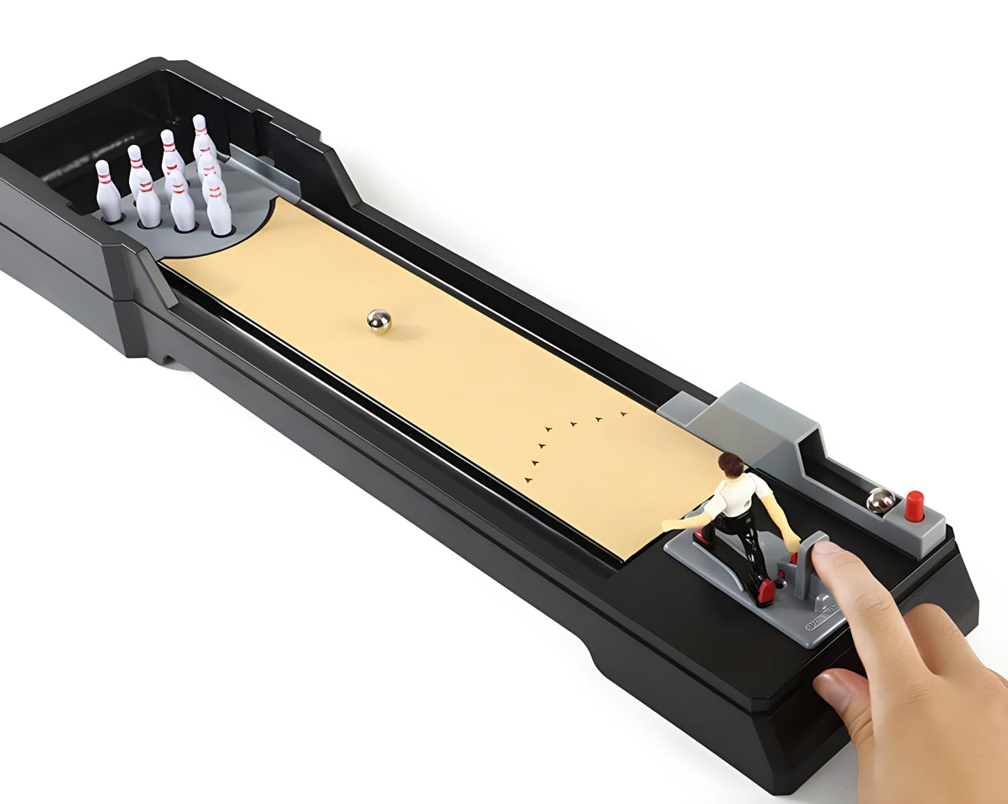 Trisquirrel Table Bowling Game, Tabletop Bowling Alley, 10 Pins Mini Bowling Set Toy for Kids & Adults, Perfect for Home, Office and Party