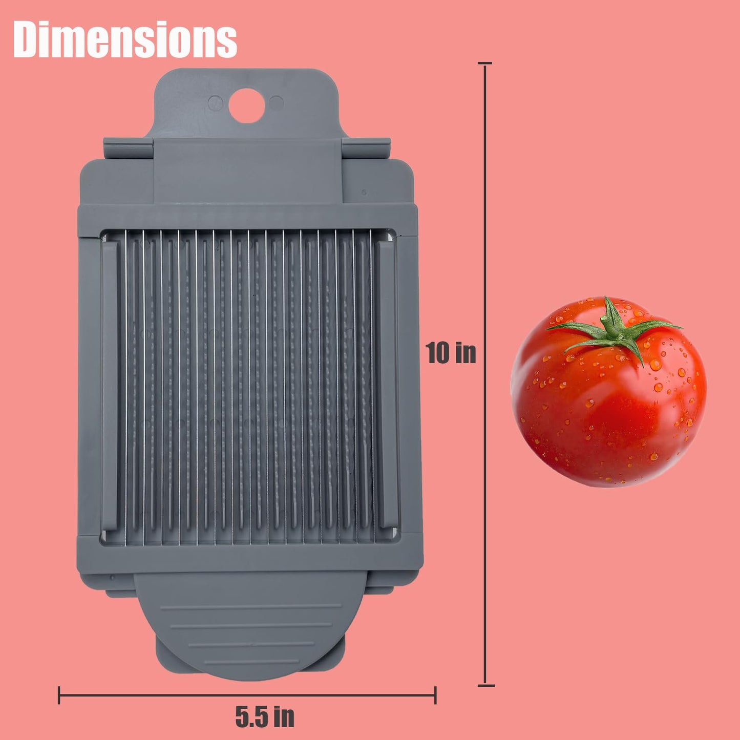 Stainless Steel Tomato Slicer, 15 Blades Tomato Cutter, Efficient & Multifunctional Kitchen Tool for Fruit, Vegetable - Easy Clean & Quick Salad Maker