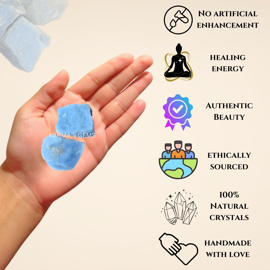 Crystals, Rocks, Jade, Crystals and Healing Stones, Witchcraft Supplies, Healing Crystals, Stones, Healing Stones, Rock Collection, Agate, Raw Stones (Angelite, 2 Pcs)