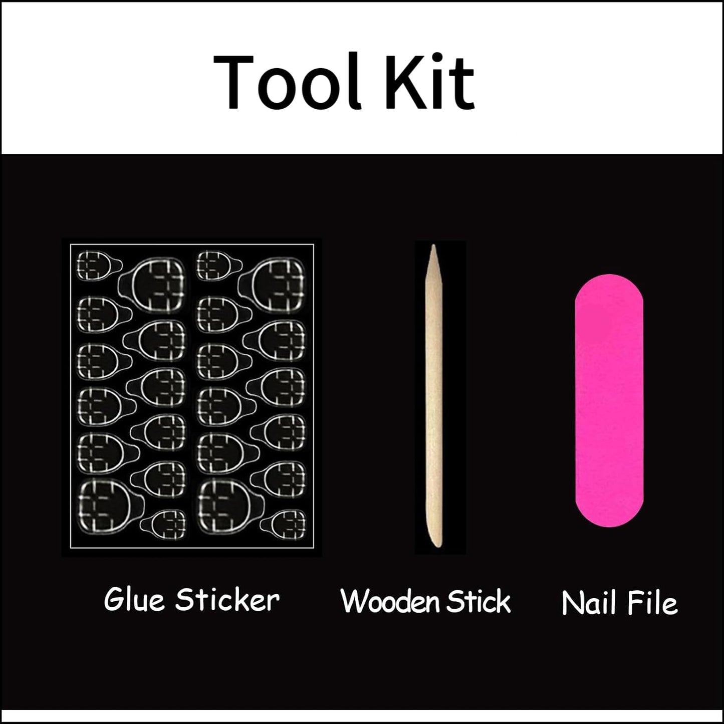 Square Press on Nails Short Fake Nails Brown Acrylic Full Cover Glossy Stick on False Nail for Women 24PCS