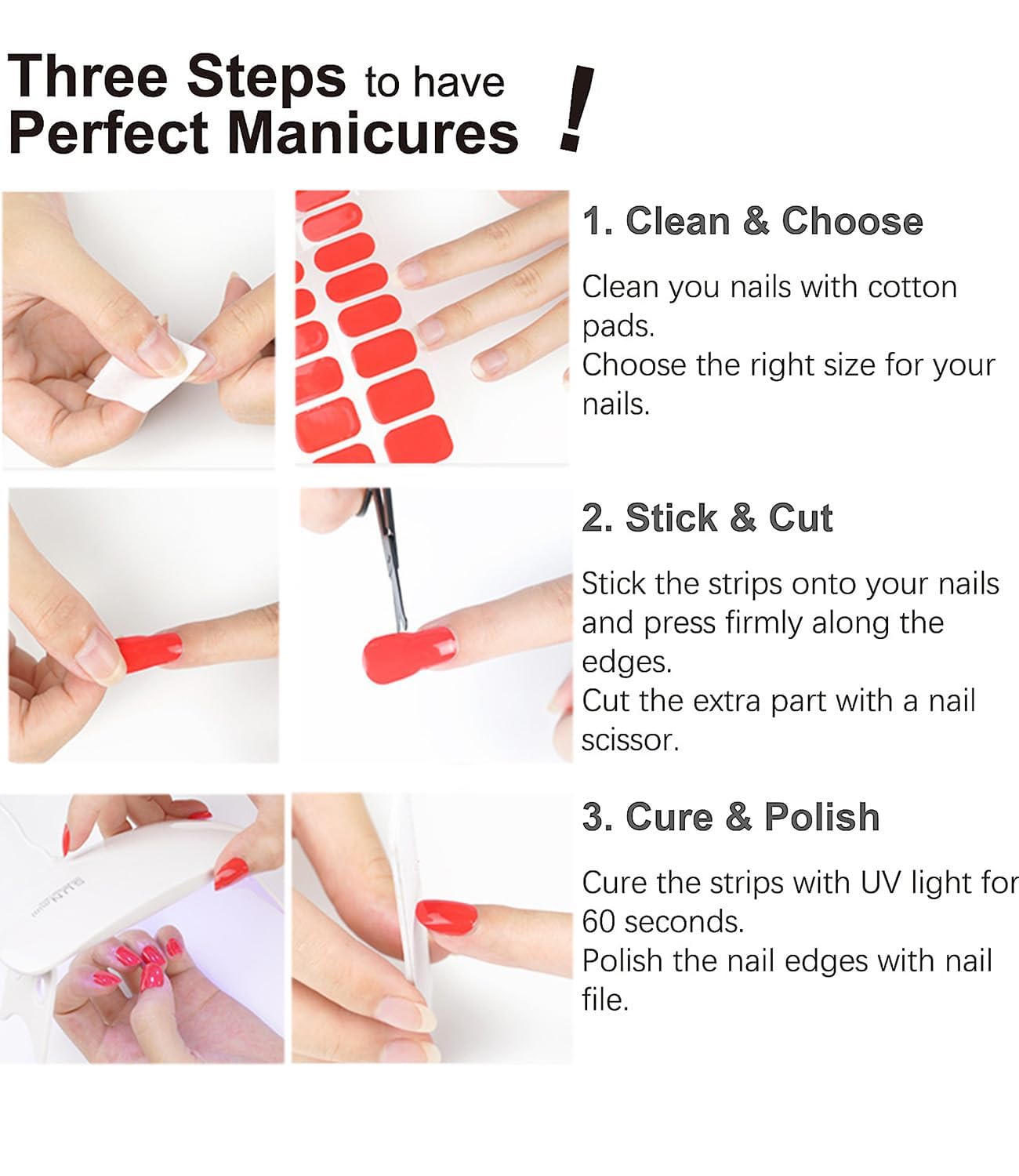 Semi Cured Gel Nail Strips, No LED Lamp Needed, Butterfly Cat Eye Gel Nail Stickers, Wraps for Home Manicure DIY