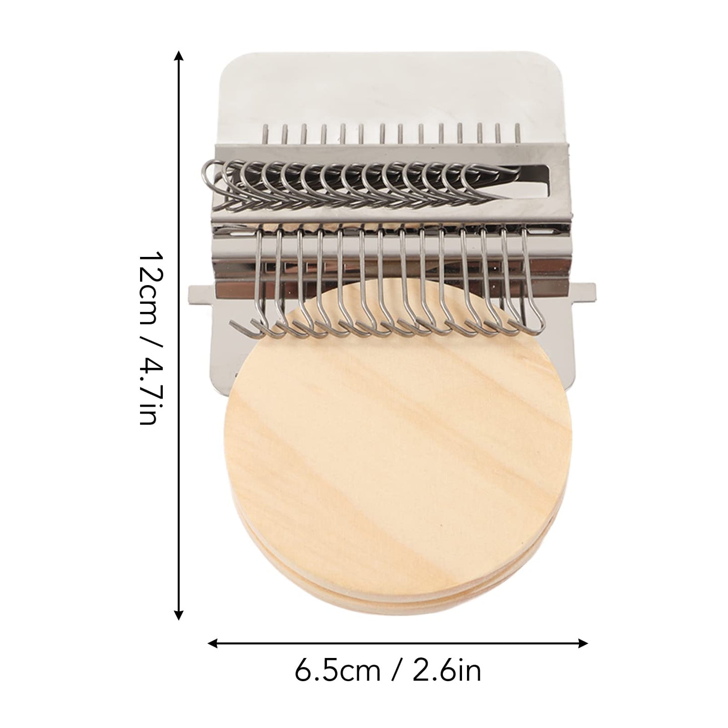 Joyzan Small Darning Loom, Speedweve Type Weave Tool Wood Mini Mending Stamping Machine Weaving Patch Kit Quickly Repair Mending Jeans Socks Clothes Stitching Knitting DIY Arts Beginner Holes 14 Hooks