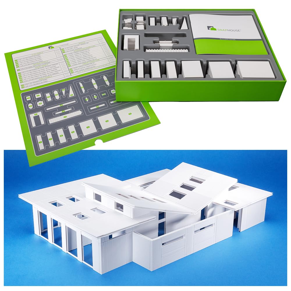SnapHouse Architectural Scale Model Building Kit (452 Piece), Architecture Model Kit for Adults and Kids Ages 15+