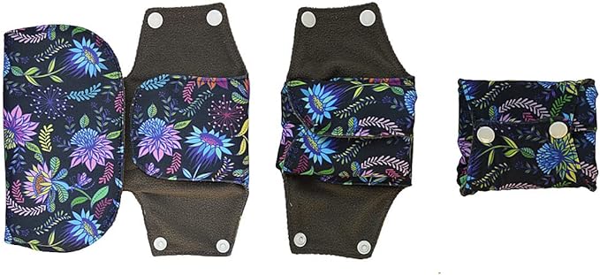 Washable Cloth Menstrual Pads/Mama Cloth/Reusable Sanitary Pads (Rose, 16 inch/Overnight)
