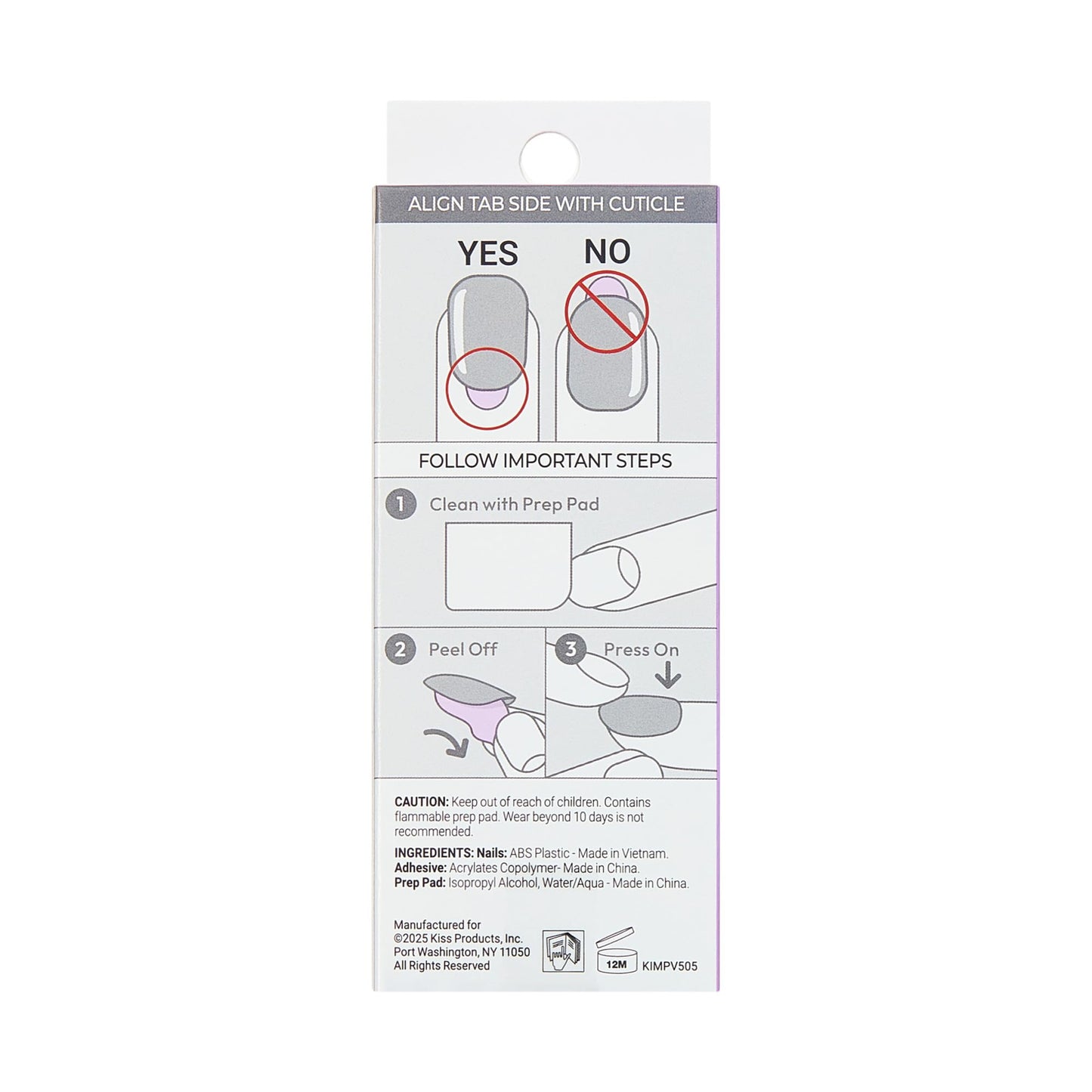 KISS imPRESS No Glue Mani Press On Nails, Design, 'Mini Me', White, Petite Size, Squoval Shape, Includes 30 Nails, Prep Pad, Instructions Sheet, 1 Manicure Stick, 1 Mini File (Pack of 2)