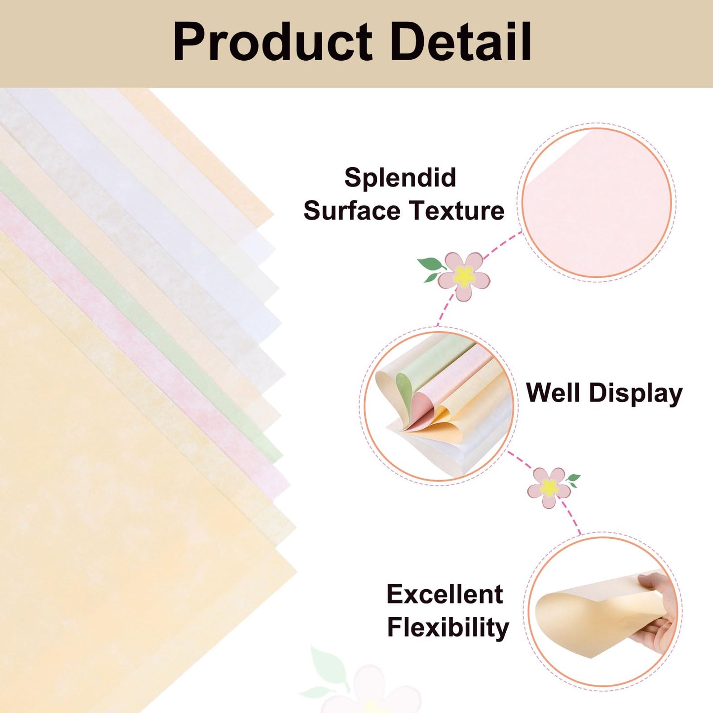 Rebower 25 Sheets Parchment Paper Aged Look Stationery 200GSM Vintage Paper Sheet, [for Certificate, Invitation, Envelope] - 8.5 x 11 Inch/Pink