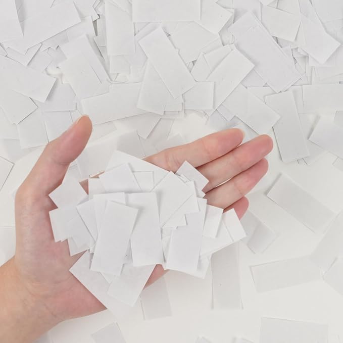 1.2LBS Confetti, White Biodegradable Confetti - Rectangular Fluttering Tissue Paper Confetti for Cannon and Launcher use – Parties, Concerts and Weddings for Events (ivory white)