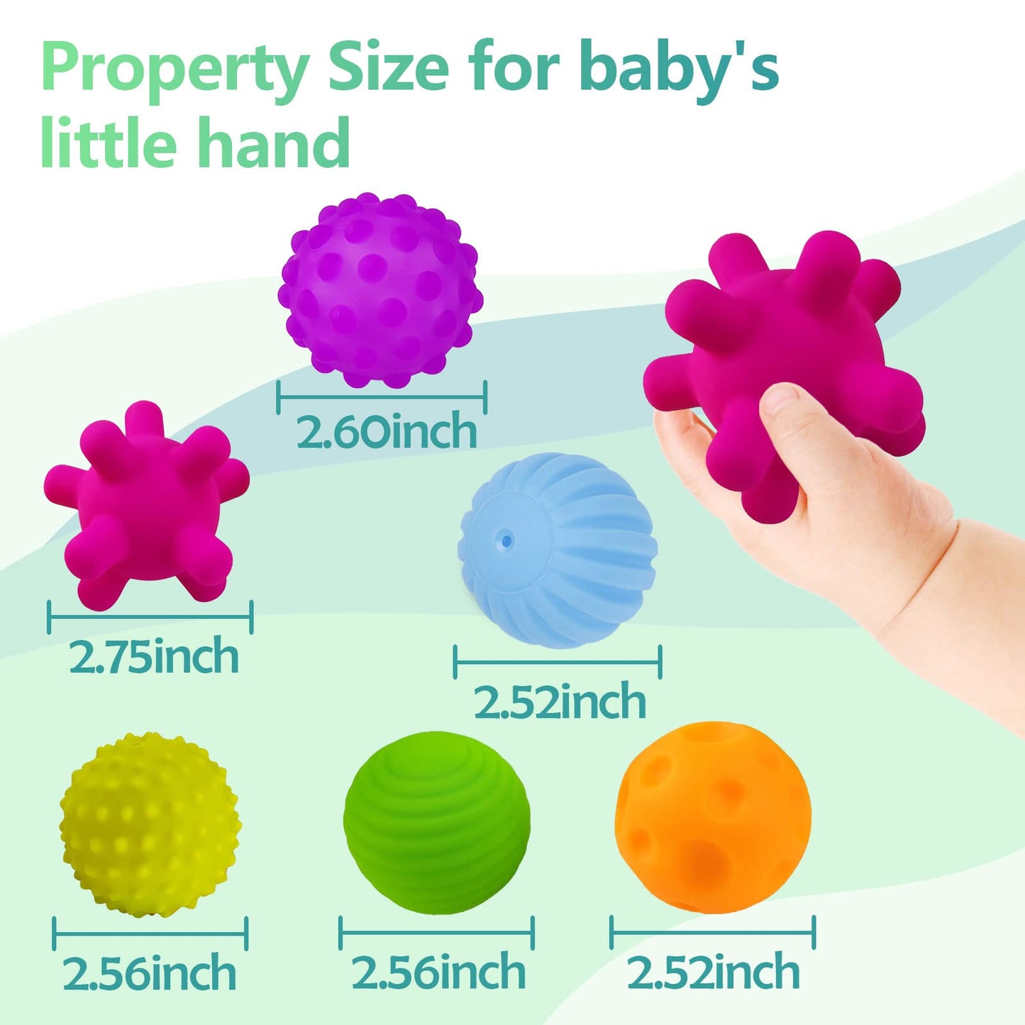 Montessori-Inspired Sensory Balls & Wheat Straw Rattle Set for Babies 6–12 Months & Toddlers 1–3 | Multi-Textured, Stress-Relief Baby Toys for Early Learning, Motor Skills & Gentle Massage