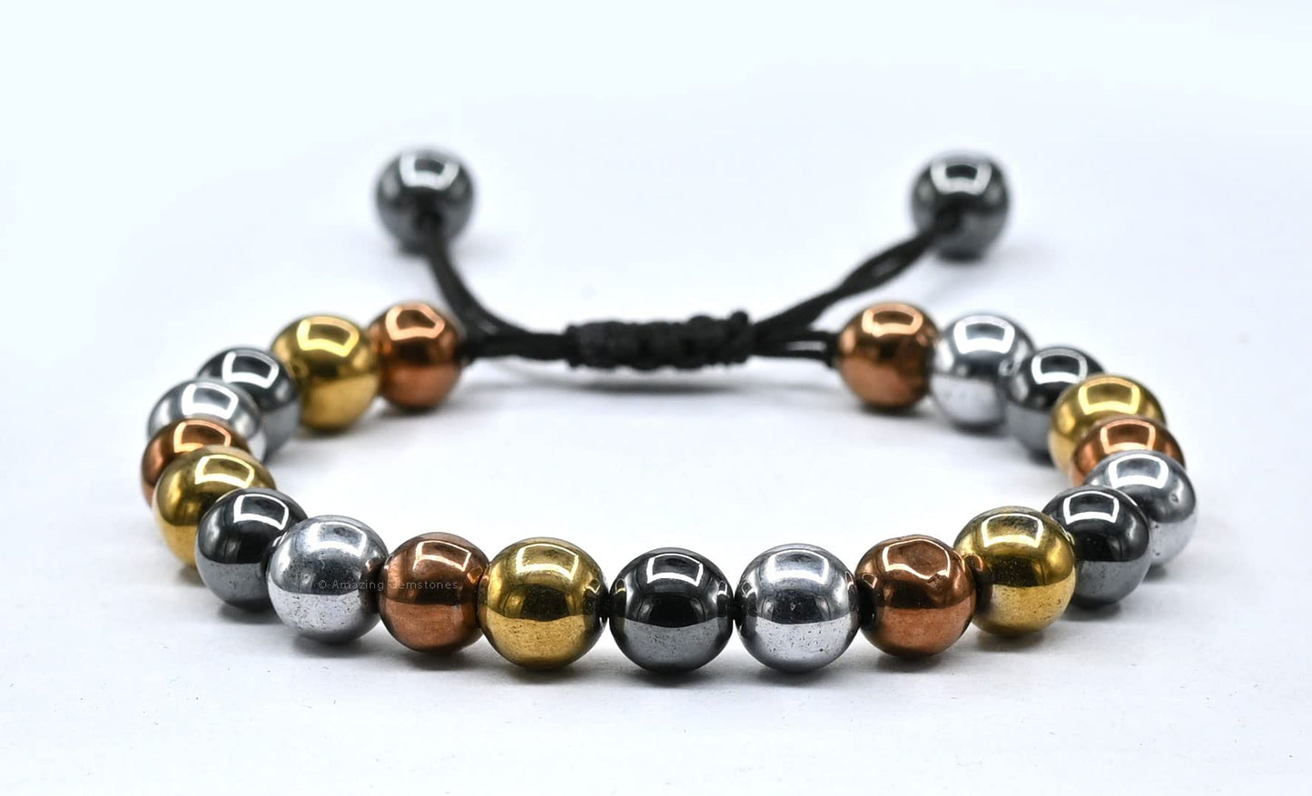 Amazing Gemstone Smoking Cessation Bracelet - Multi Hematite Bracelet Set for Men Women Healing Calming Anxiety Stress Relief Gifts (Adjustable)