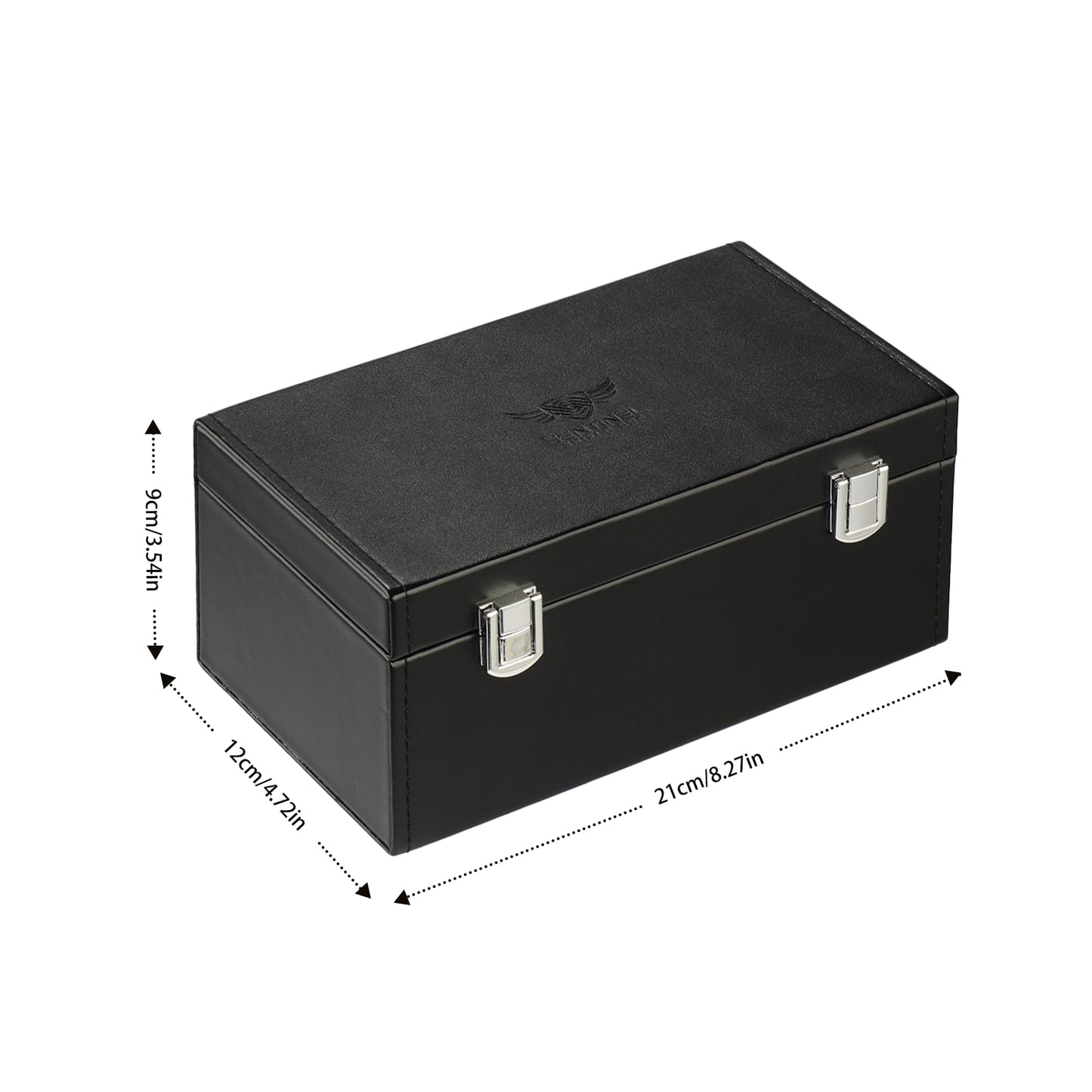 Premium Faraday Box with 2 Faraday Pouches for Car Keys - RFID Signal Blocking Box, Keyless Entry Key Fob Protector, Anti-Theft Signal Blocker for Car Security with PU Leather Design [Large Capacity]