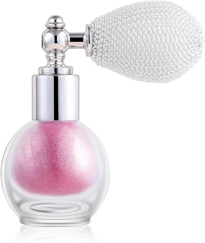 Pink Glitter Spray for Face and Body, Rich Color Loose Shimmer Powder Long Lasting Sparkly Spray High Gloss Makeup for Women Rave Festival Prom Stage Wedding Party, #6