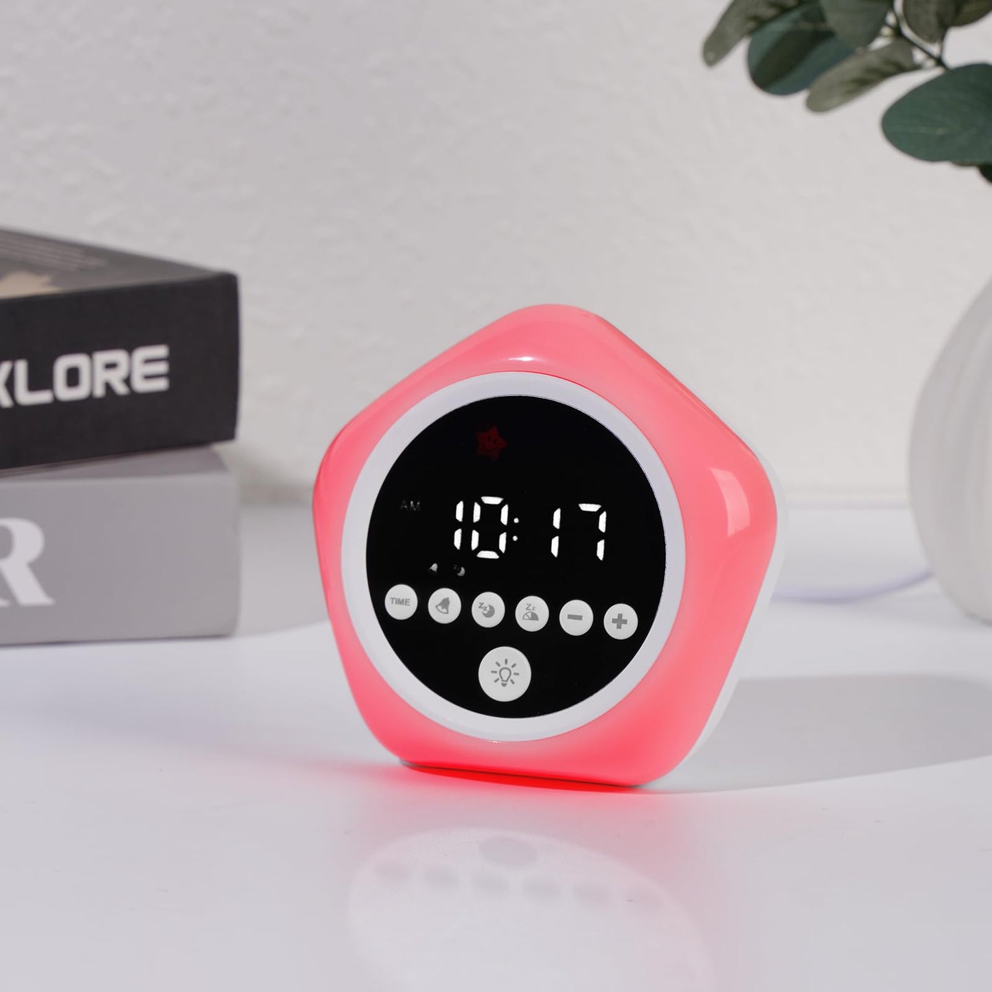 ANNNGUL Kids Alarm Clock, Ok to Wake Clock with Green Light Red Light, Toddler Sleep Training Clock for Children