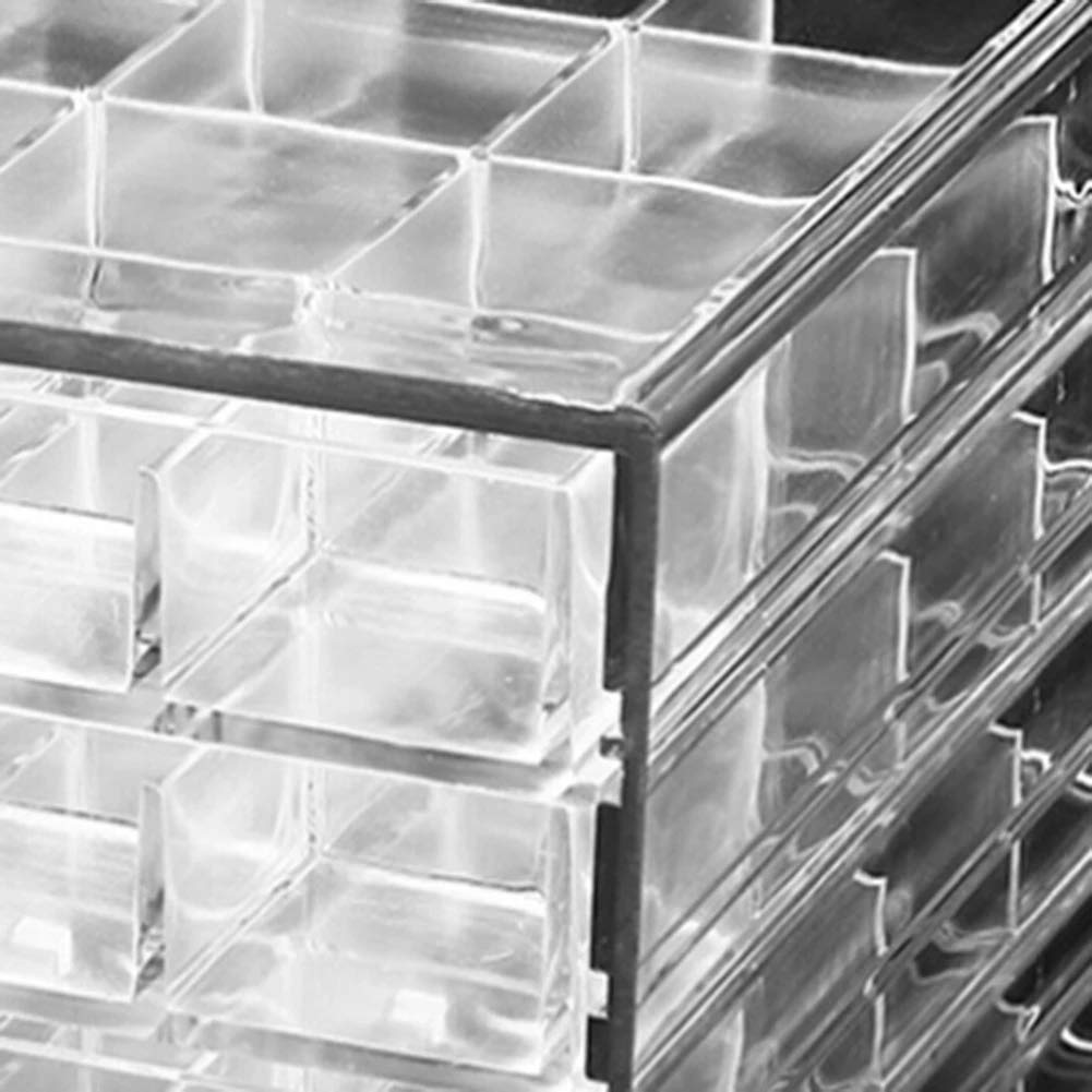 HOKY 120 Grids Transparent Acrylic Nail Display Organizer Makeup Jewelry Nail Art Cosmetic Display Rack Drawer Boxes Organizers