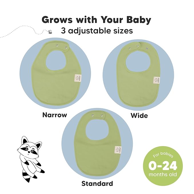 8-Pack Organic Baby Bibs for Boys, Girls - Soft Cotton Drooling and Teething Bibs for Baby Girl & Boy, Extra Absorbent, Easy to Clean & Put On for Toddler, Newborn, Infant 0-24 Months (Boho)