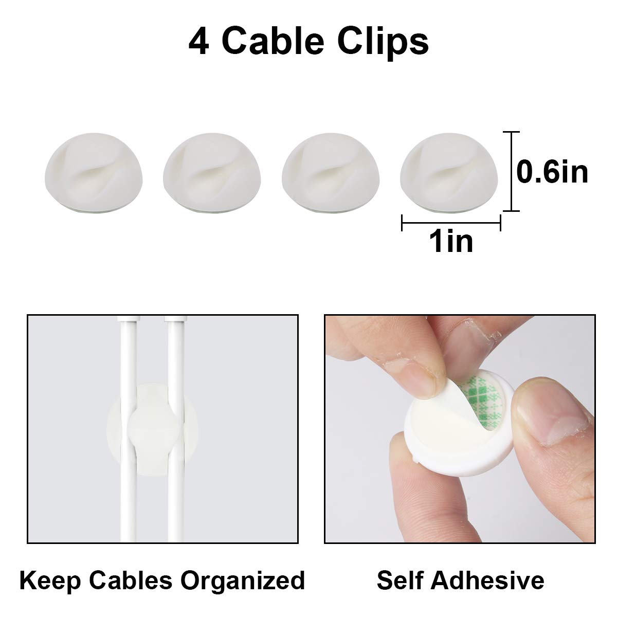 Cable Management Box - 3 Pack Cord Organizer Box for Desk - Large Medium Small Cable Box to Hide Power Strip & Wires - Pet-Safe Cord Hider for TV Computer Under Desk - White