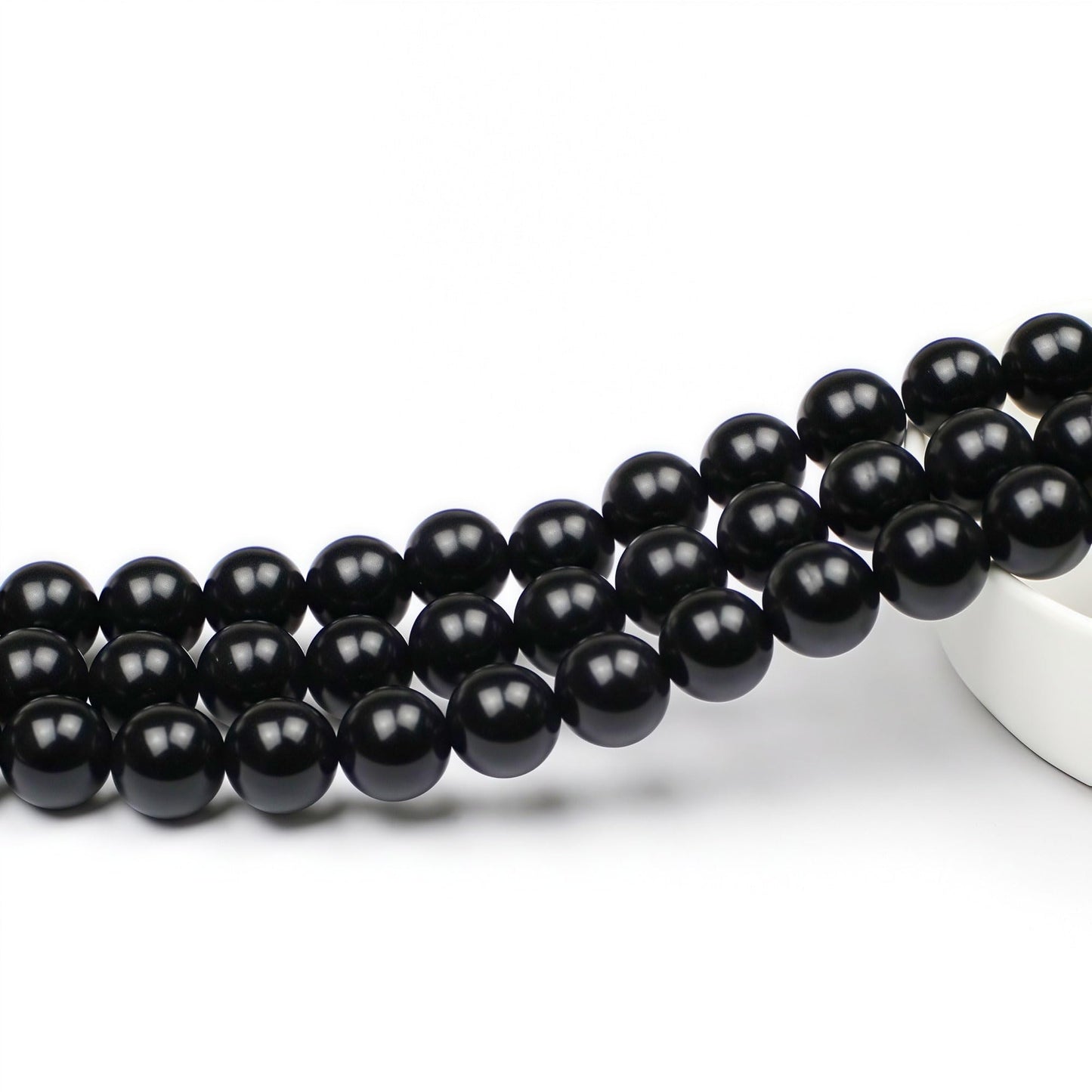 MJDCB Real Stone Beads Natural Matte Black Onyx Agate Round Loose Bead for Jewelry Making DIY Bracelet Necklace(6mm)