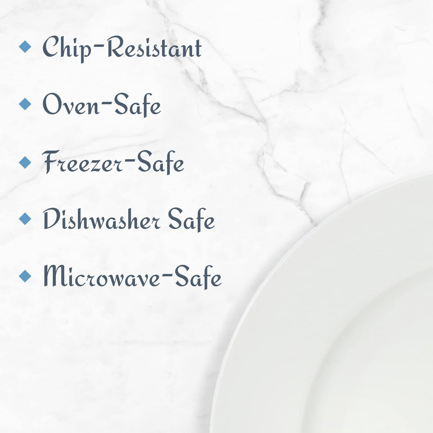Mikasa Delray 40-Piece Bone China Dinnerware Set, White Round Dishes for 8 - Dinner Plates, Salad Plates, Cereal Bowls, Fruit Bowls and Mugs