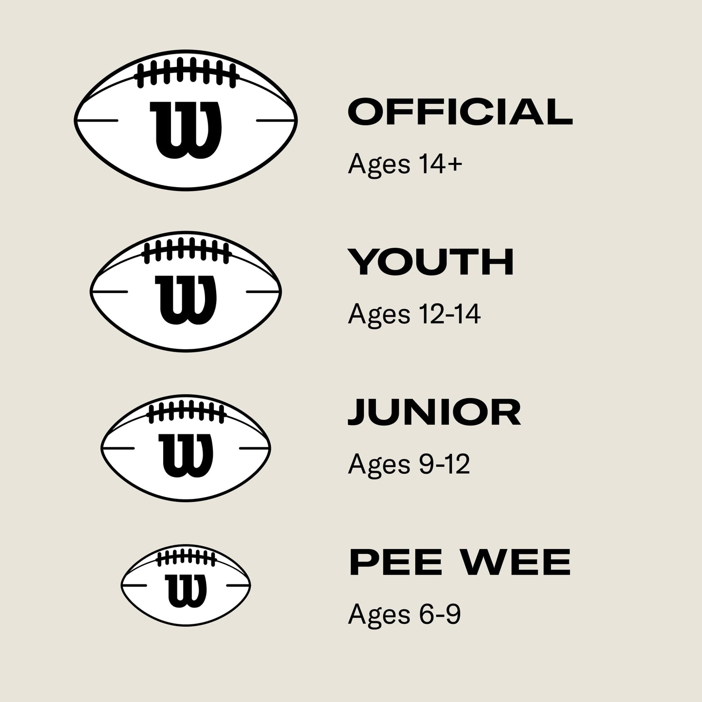 WILSON Sporting Goods NCAA K2 Composite Football - Pee Wee,WTF1665ID
