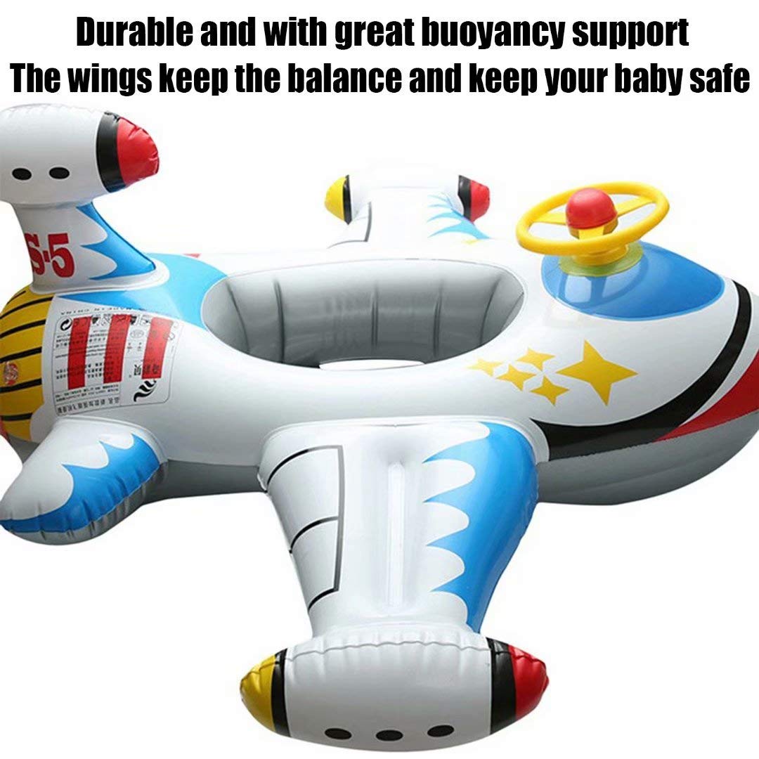 Infant Floats for Pool, Inflatable Airplane Float for Toddler
