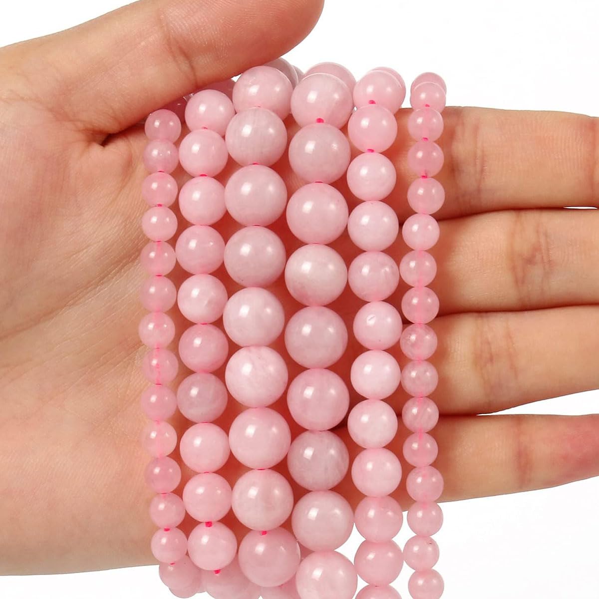 6mm Natural Rose Quartz Beads Round Gemstone Loose Beads for Jewelry Making (60-62pcs/strand)