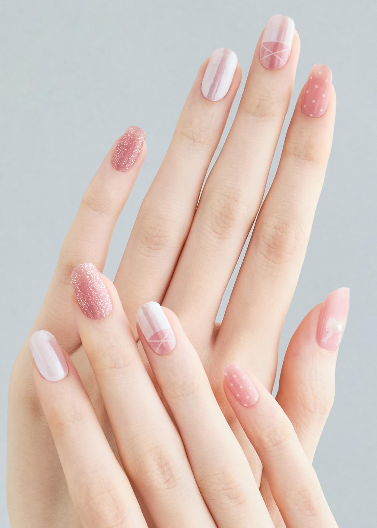 ohora Semi Cured Gel Nail Strips (N Sheer Tutu) - Works with Any Lamps, Salon-Quality, Long Lasting, Easy to Apply & Remove - Includes 2 Prep Pads, Nail File & Wooden Stick