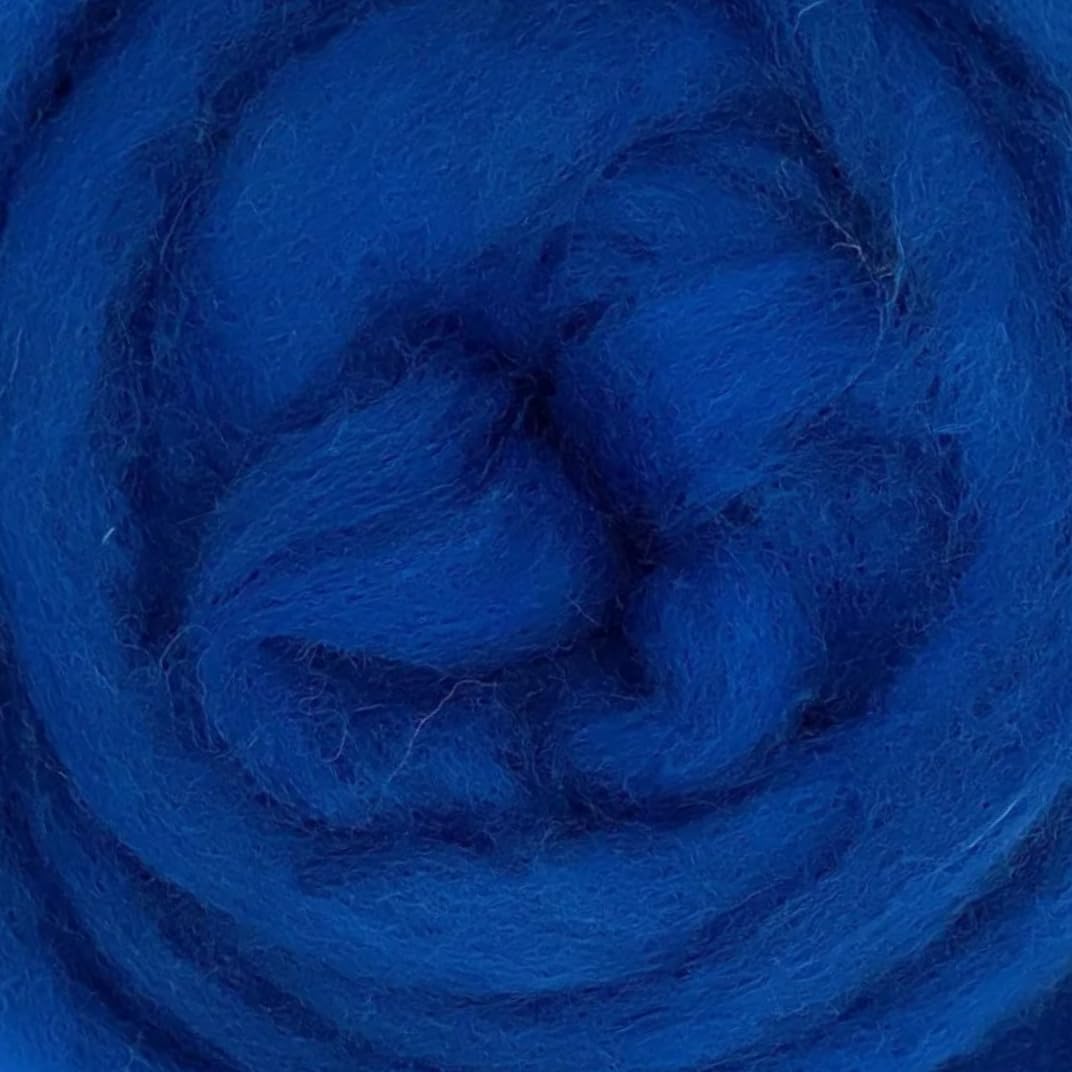 Corriedale Carded Sliver Wool Roving Variety Bundle | Best Core Wool for Needle Felting, Spinning, Wet Felting, Weaving, Dryer Balls, Yarn Roving - Ethically Sourced (Deep Sea)