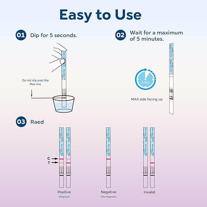 MomMed Early Detection Pregnancy Test, 15 Pack HCG Pregnancy Test Strips, Individually-Sealed Pregnancy Tests,Pregnancy Tests,99% Accurate (No Urine Cup)