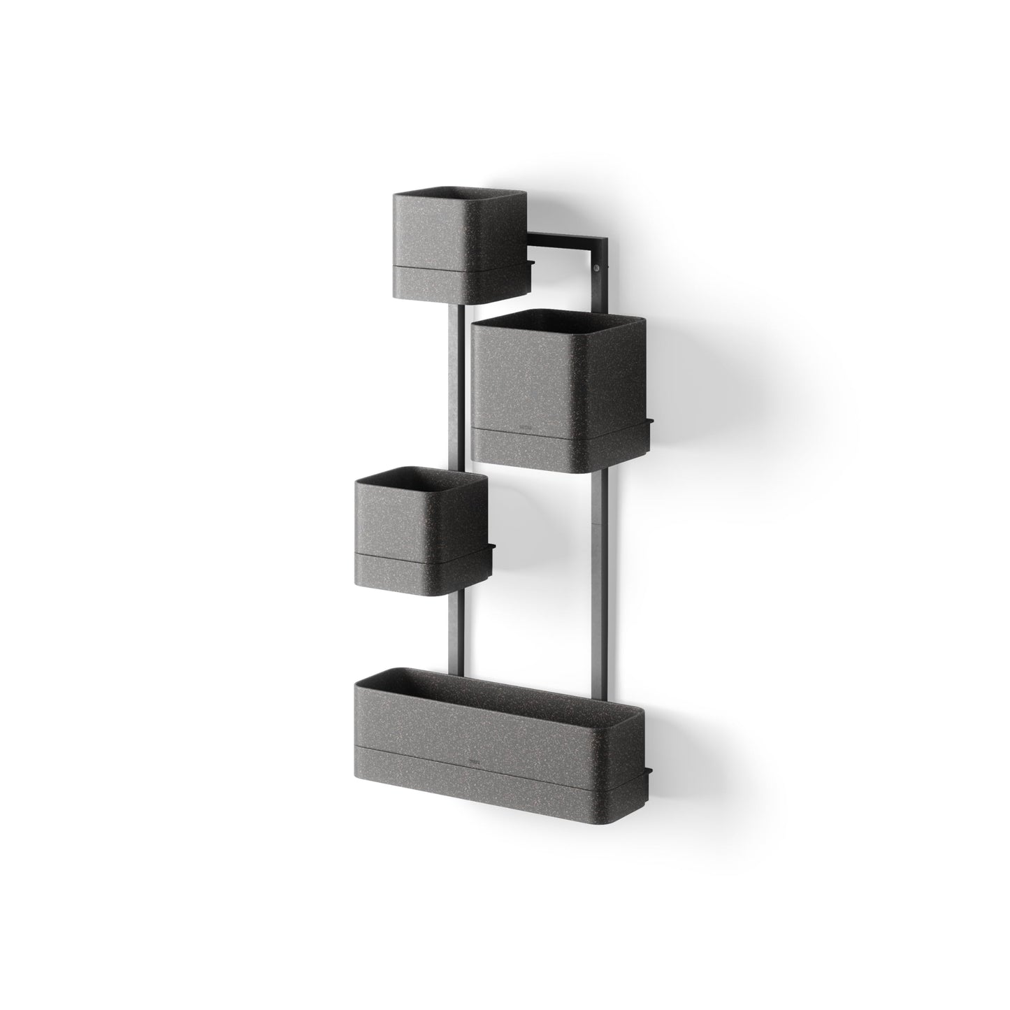 Umbra Cubiko Wall Planter with 4 Lightweight and Durable Pots (Black)