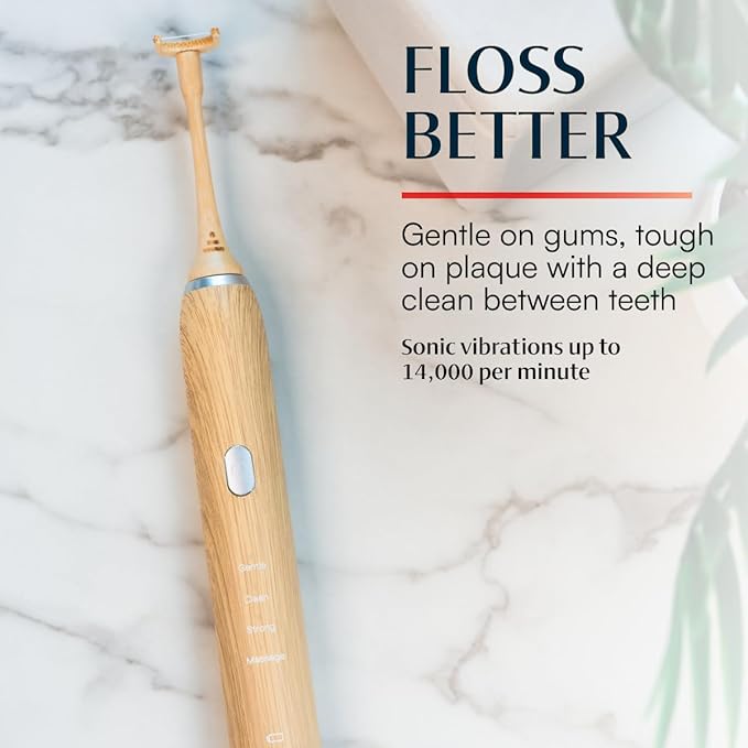 Better & Better Bamboo Sonic Electric Flosser Refill Tips - 90 Pack | Replaceable Bamboo Flossing Tips for Deep, Gentle Cleaning | Plant-Based, Gum-Friendly & Plaque-Removing Oral Care