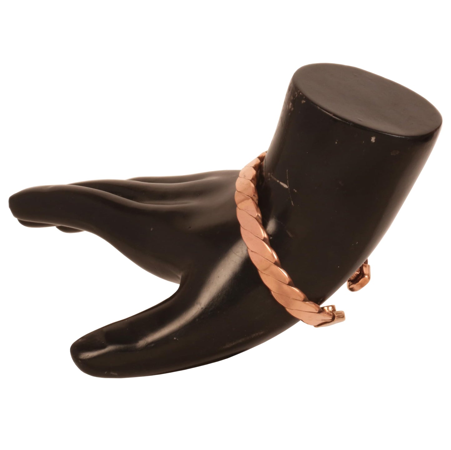 Touchstone Copper Handcrafted Beautiful Braided Magnetic Hand Forged With Solid And High Gauge Braided Pattern Minimalistic Elegance Pure Copper Bracelet In Natural Tone.