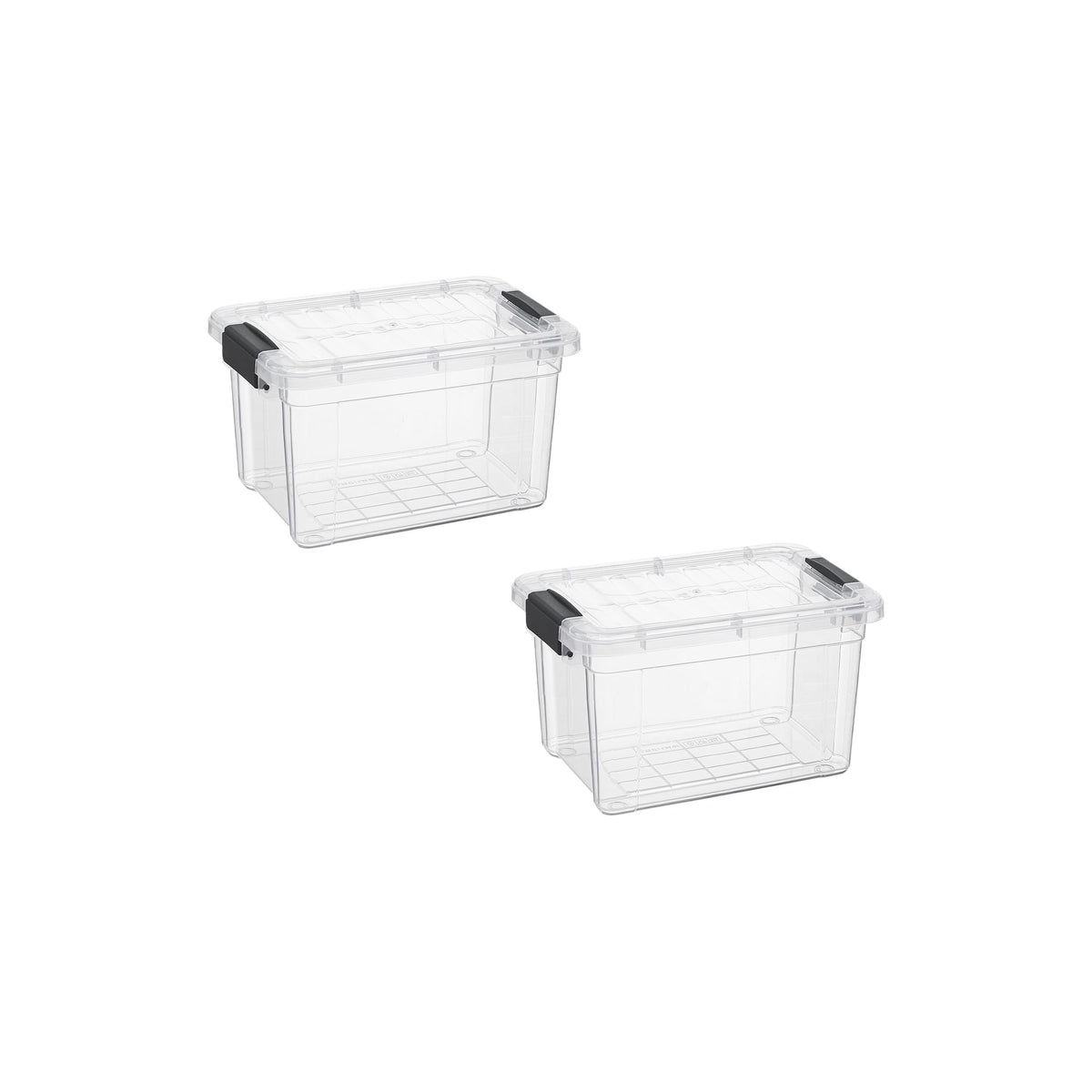 1.4 Quart Mini Clear Plastic Storage Container with Lid (2 Count)