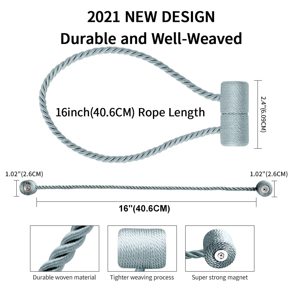 18 Inch Strong Magnetic Curtain Tiebacks (2 Count)