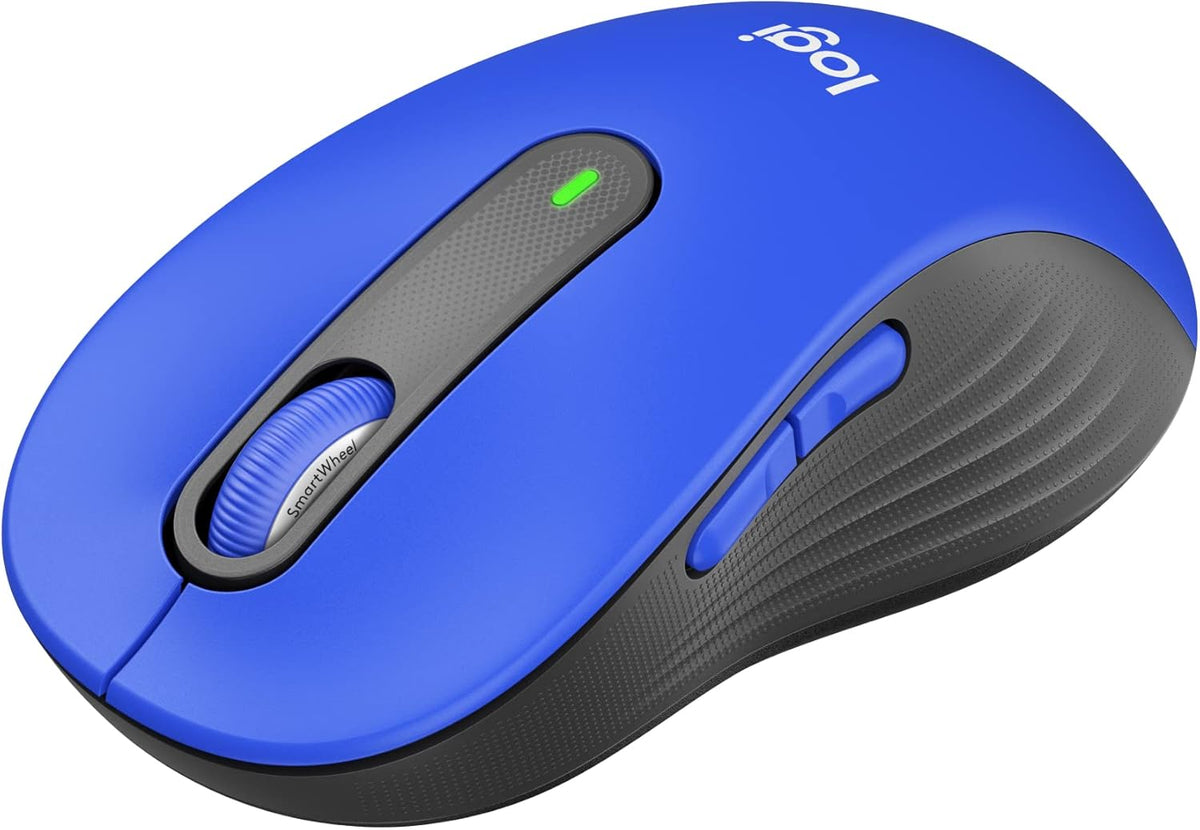 Logitech Wireless Mouse Signature M650 L Full Size - Large Hands, 2-Year Battery, Silent Clicks, Customizable Buttons, Bluetooth, PC/Mac/Chromebook - Classic Blue, Right-Handed, Large