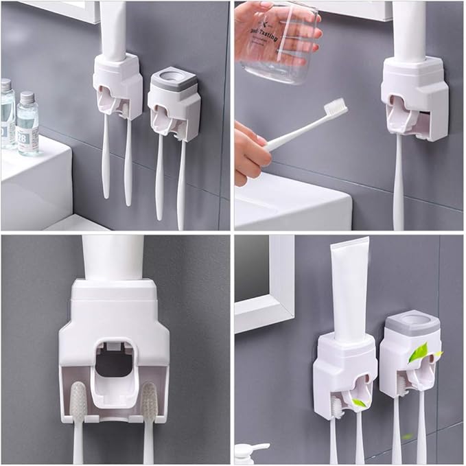 Toothpaste Dispenser Squeezer Pump Wall Mounted Storage Holder Hand Bathroom Accessories for Washroom