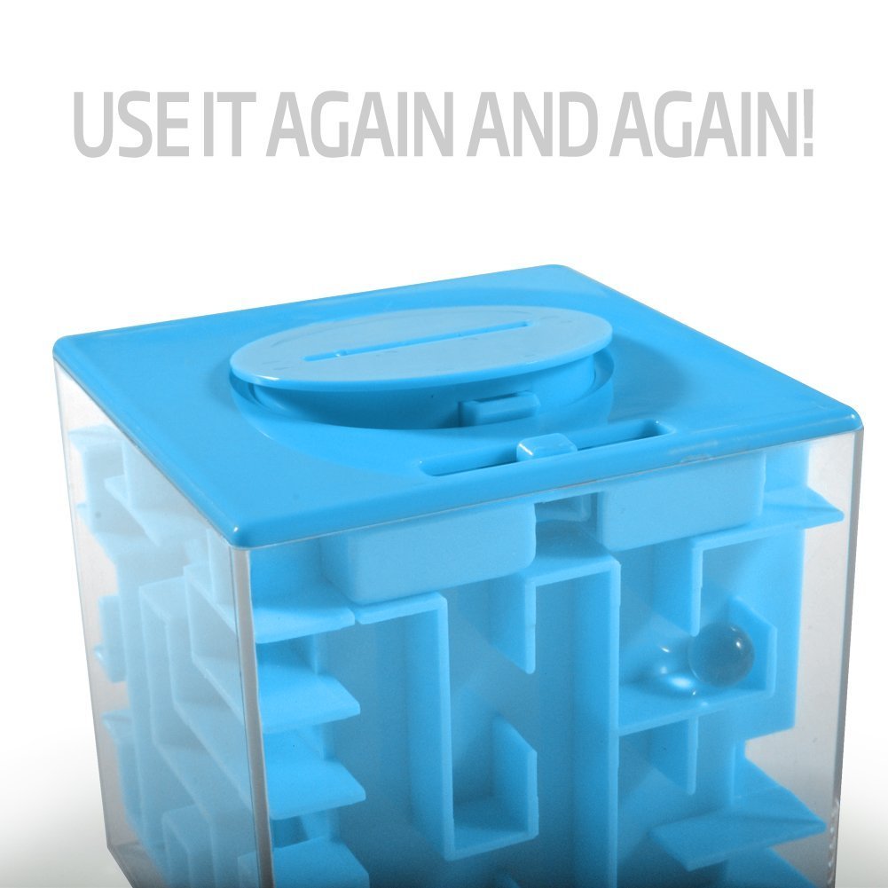 4-Pack Trekbest Money Maze Puzzle Boxes - Fun and Educational Brain Teasers for Kids and Adults for Holidays, Birthdays