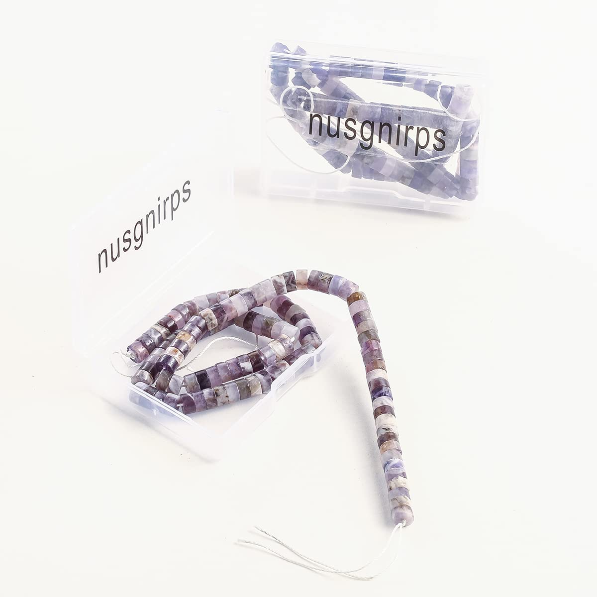Natural Amethyst Stone Spacer Beads 6x3mm 38cm/str Flat Round Loose Semi Gemstone Caps for Making Bracelets Necklace