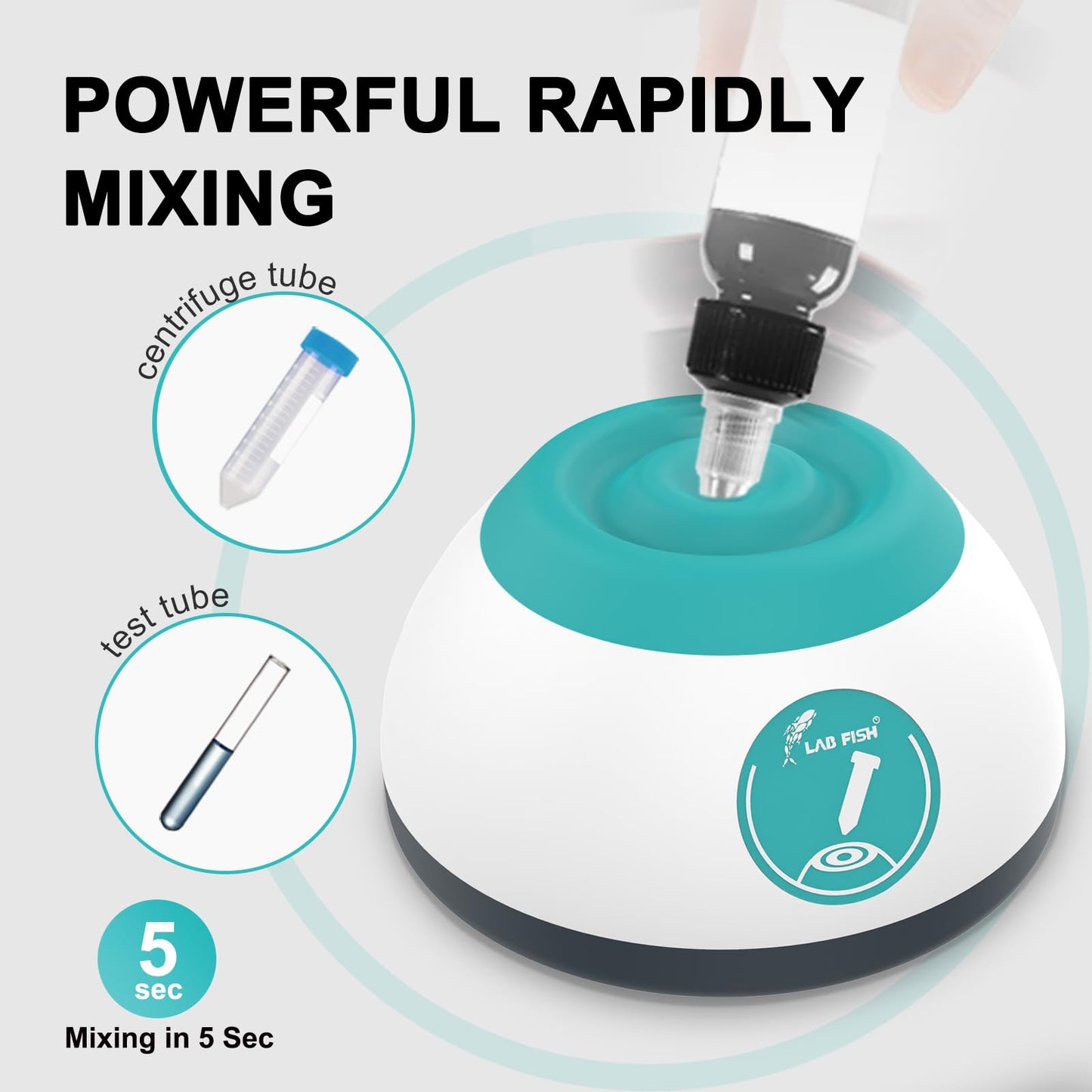 LAB FISH Vortex Model Paint Shaker(Powerful Model) Lab Vortex Mixer for Miniature Bottles,Lash Glue,Nail Polish,Pigment,Eyelash