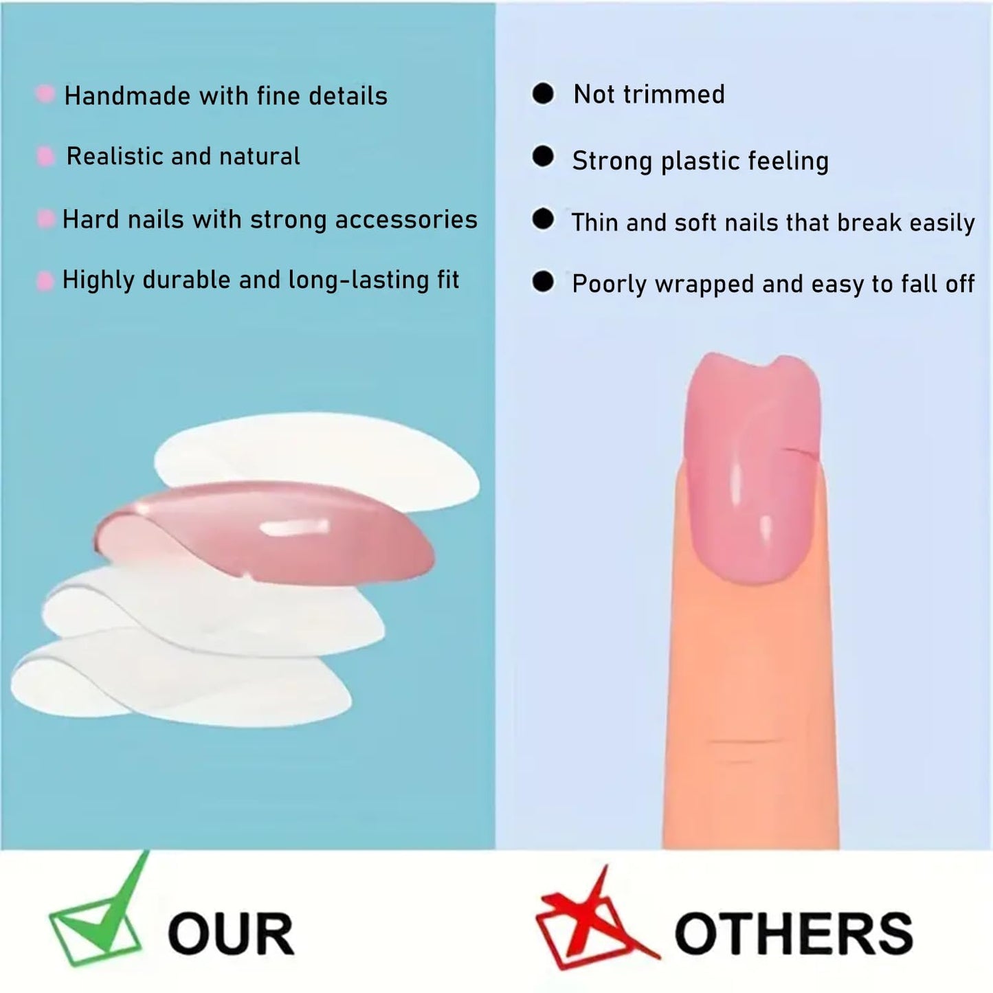 Medium polka dot false nails