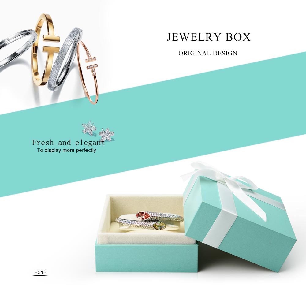 Oirlv Vintage Velvet Bracelet Gift Box Jewelry Bangle Gift Box with Ribbon for Wedding, Engagement, Proposal, Birthday and Anniversary