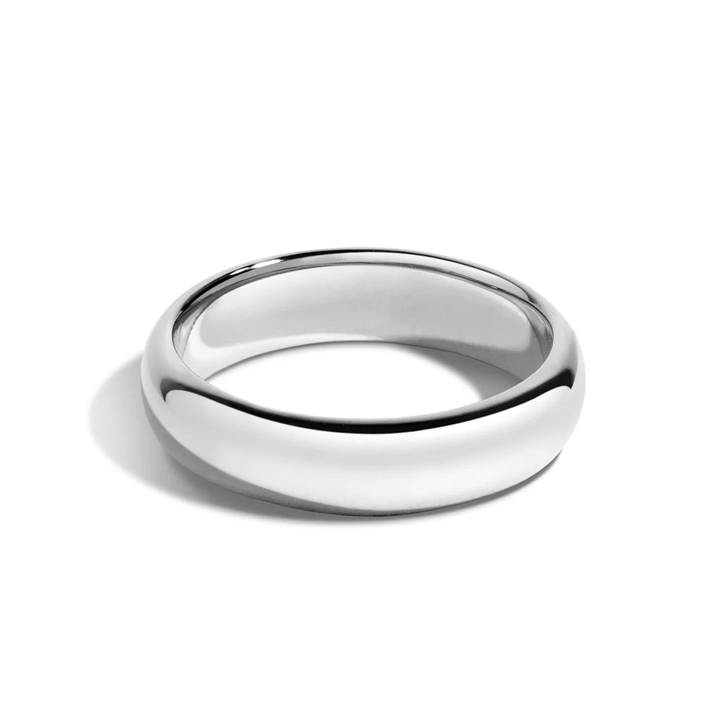 Tioneer Jewelry | Sterling Silver Plain Dome Wedding Band | Wedding Band for Women & Men | Sterling Silver Jewelry, Silver, 5mm, Size 5