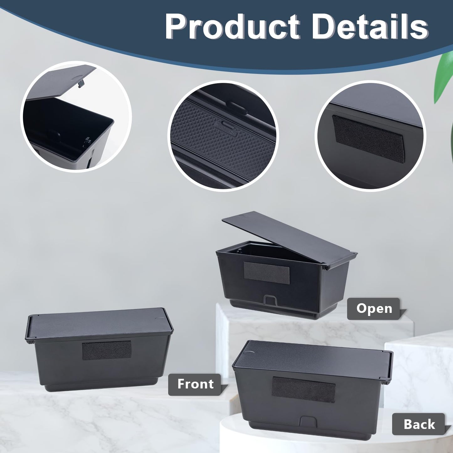 TOPINSTALL Console Hidden Storage Box Compatible with 2022-2026 Ford Maverick Accessories, Flip-Top Design Truck Organizer | One-Touch Open | Anti-Slip Mat | Secret Compartment | Premium ABS Plastic