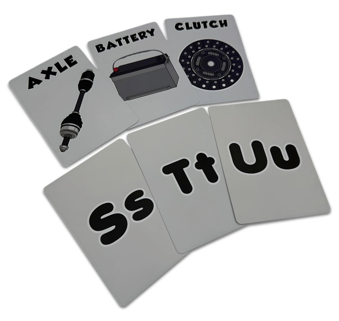 Alphabet Flash Cards for Future Race Car Drivers (ABC Baby, Children, Toddler, 26 Cards)