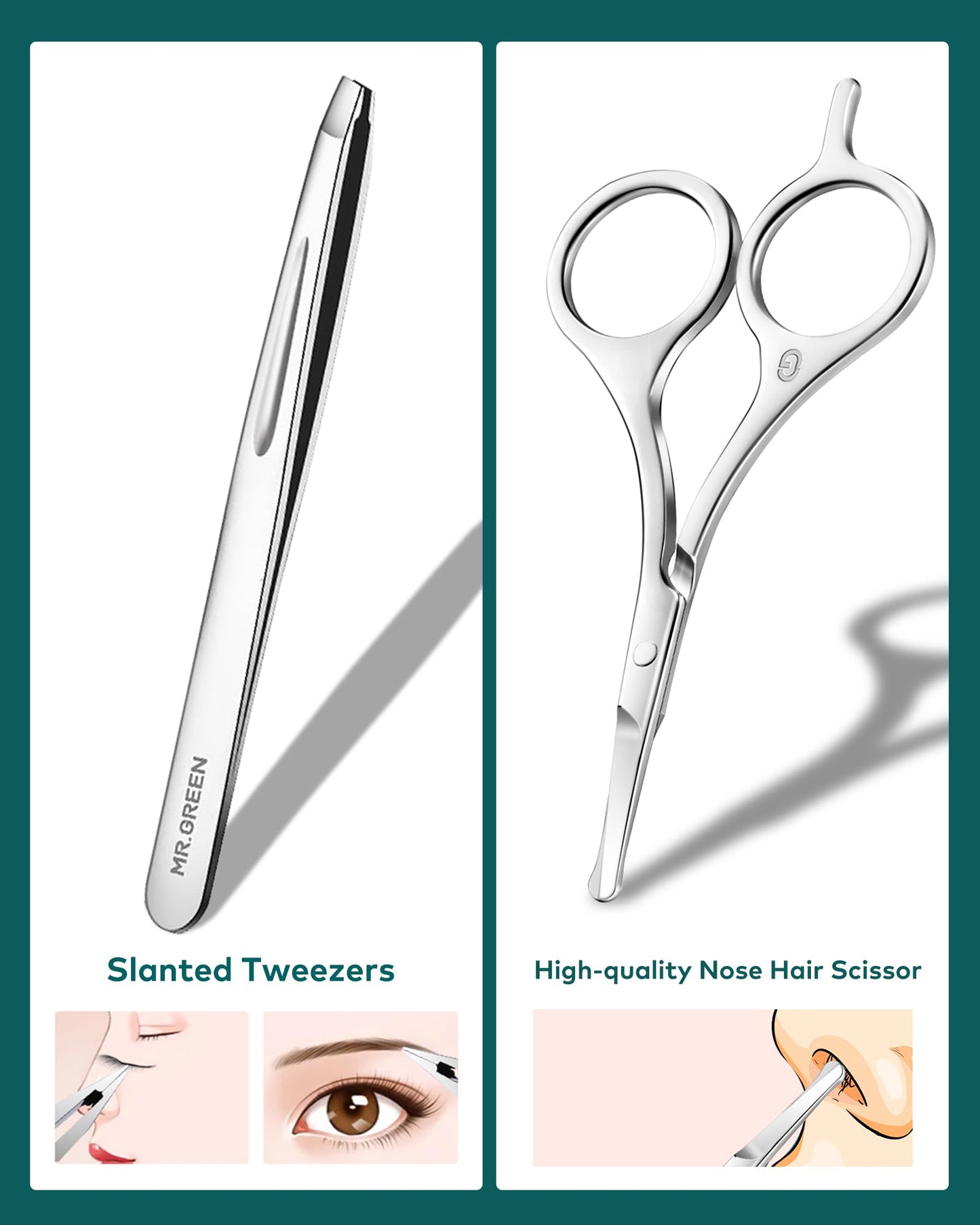 MR.GREEN 10-in-1 Manicure Kit Pedicure Set, German Stainless Steel Nail Clipper Set, Professional Precise Nail Kit, Personal Multi-Functional Care Tools for Women and Men with Quality PU Leather Case