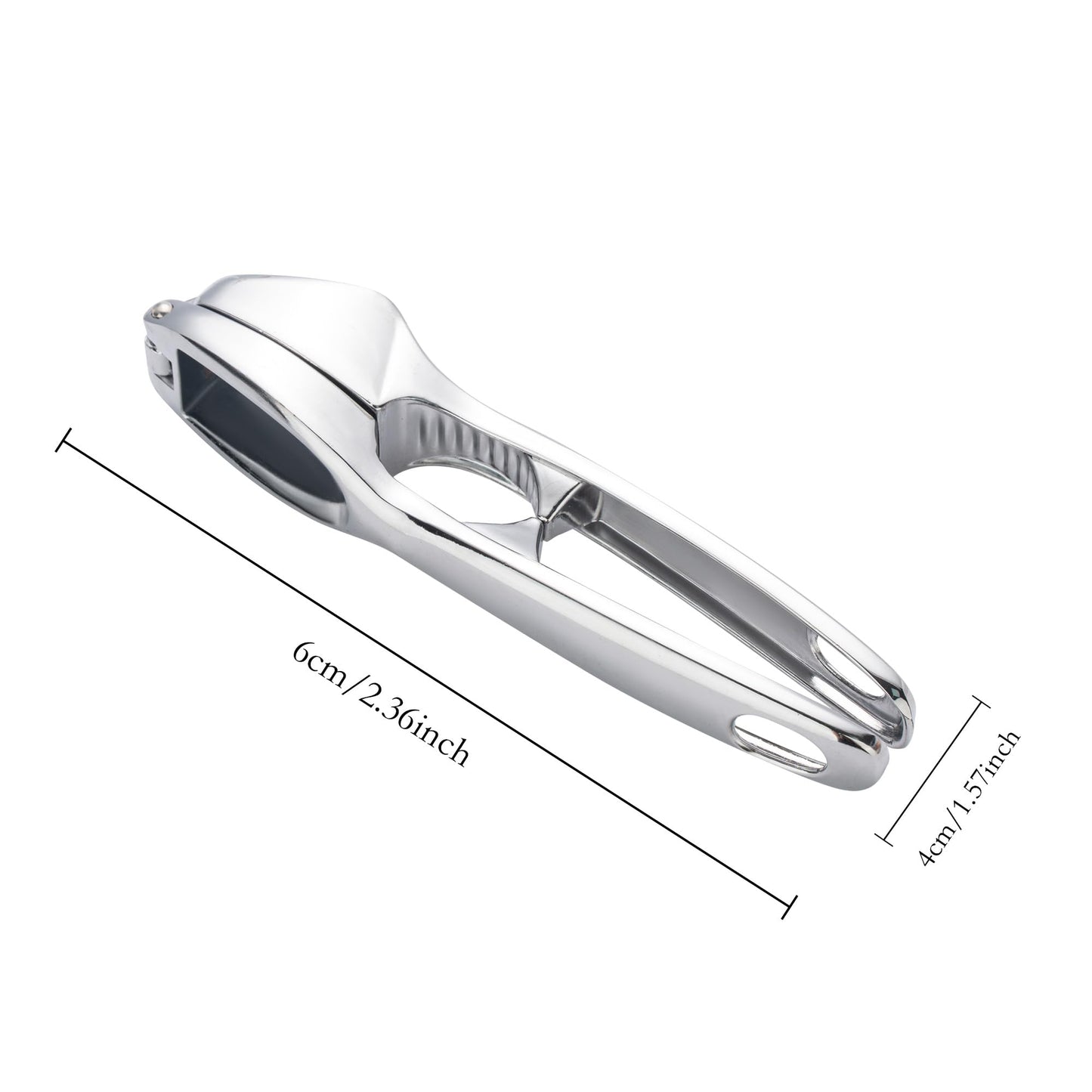 Huakai Kitchen Premium Garlic Press - Zinc Alloy Garlic Press effortlessly crushes garlic cloves, ginger chunks, nuts, and seeds. Comfortable to use and dishwasher safe.