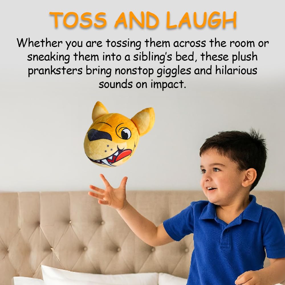 ChuckleHeadz Bulldog Plush Toy – Funny Interactive Animal Plushie with Silly Giggling, Laughing, and Farting Sounds, Hilarious Prank Gag Gift