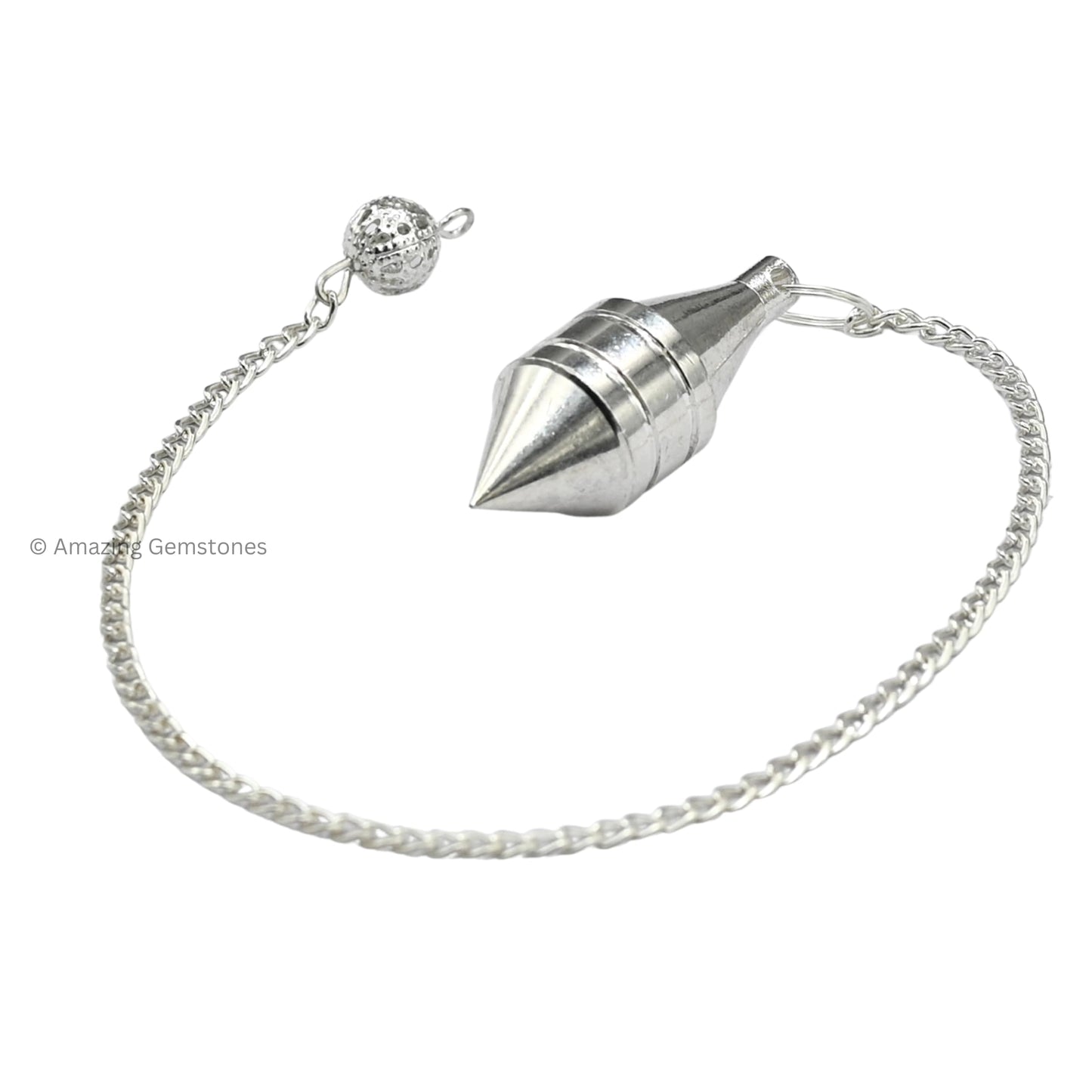 Amazing Gemstone Healing Metal Pendulums for Divination, Silver Drum Cone Steel Copper Pendulum High Energy Pendulo de Bronce Pendulos de Mesa MP64