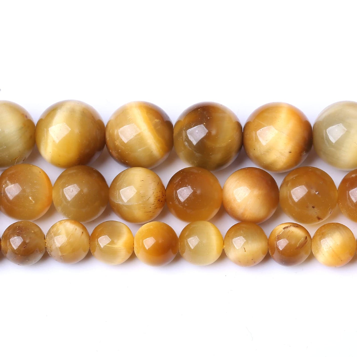 36PCS 10MM AAA Honey Gold Tiger Eye Stone Beads Natural Gemstone Bead Crystal Healing Energy Jewelry Making DIY 15 inches