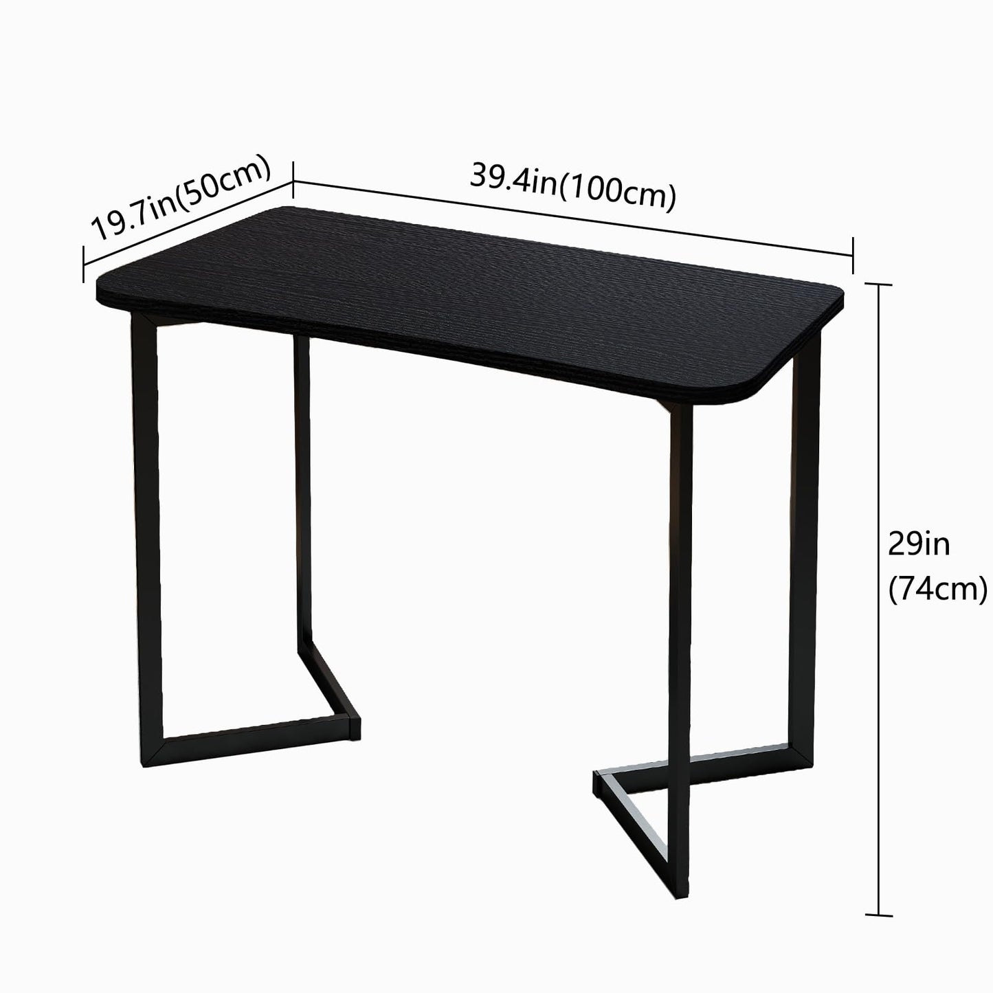 Funecy Computer Desk 40 Inch Small Table for Office,Modern Simple Style Writing Study Work Gaming Table for Home Office (Black)