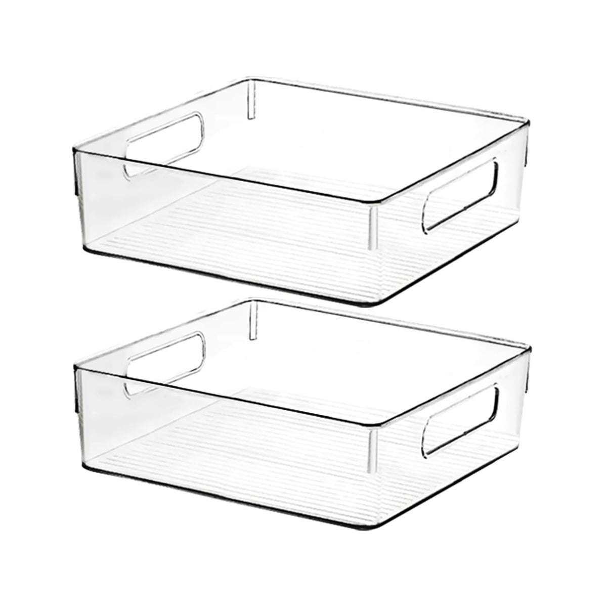 Clear Plastic Storage Bins (2 Count)