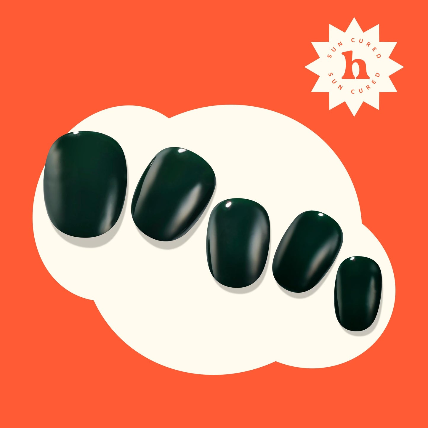 Heyhae Semi Cured Gel Nail Strips | No LED Lamp Needed | Winter, Solid, Green | Easy Apply & Remove, Salon Quality | Includes 28 Strips, 1 Prep Pads, Nail File & Wooden Stick - Hey, Evergreen Babe